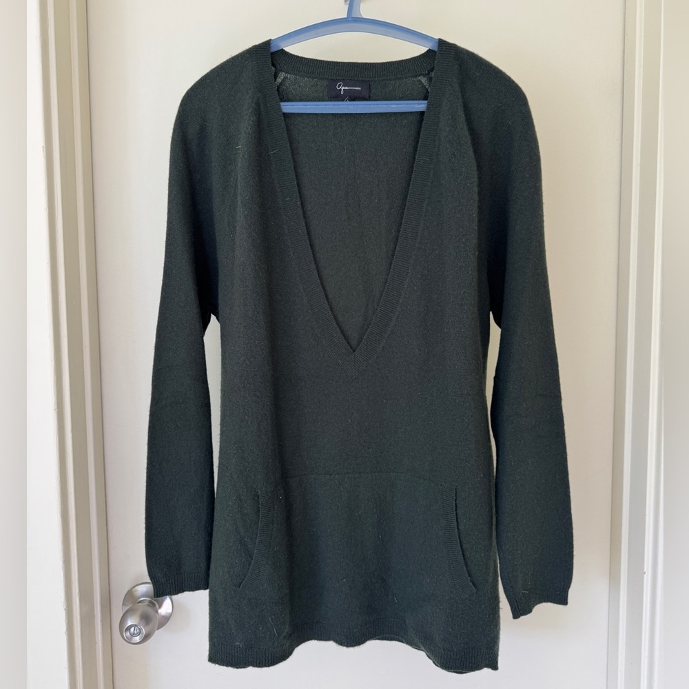 Aqua green cashmere sweater